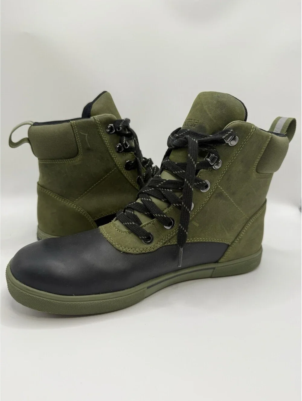 Xtratuf Men's Leather Lac Olive Lace Up Shoes LAL300 Sz 9 NWOB
